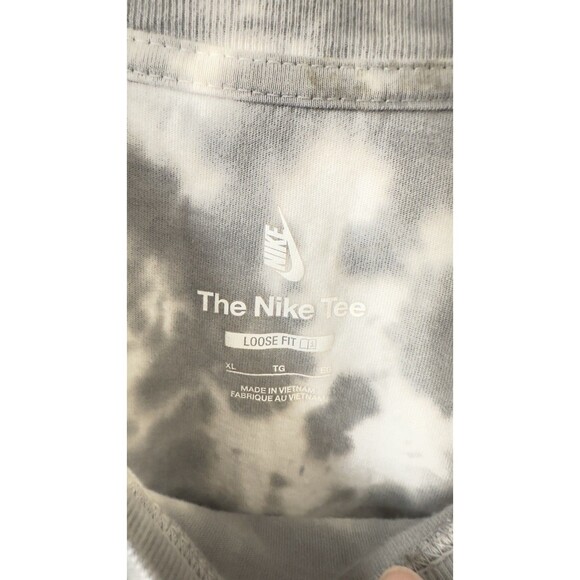 Nike "Be True" Loose Fit Tie Dye Shirt - Black White Gray Men's Size XL - Picture 4 of 4